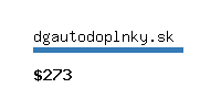 dgautodoplnky.sk Website value calculator
