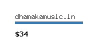 dhamakamusic.in Website value calculator
