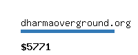 dharmaoverground.org Website value calculator