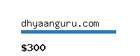 dhyaanguru.com Website value calculator