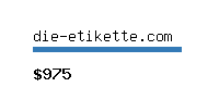 die-etikette.com Website value calculator