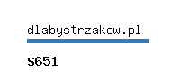 dlabystrzakow.pl Website value calculator