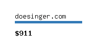 doesinger.com Website value calculator