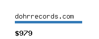 dohrrecords.com Website value calculator