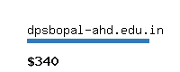 dpsbopal-ahd.edu.in Website value calculator