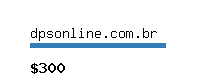 dpsonline.com.br Website value calculator