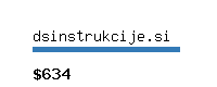 dsinstrukcije.si Website value calculator