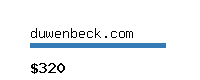 duwenbeck.com Website value calculator