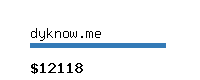 dyknow.me Website value calculator