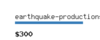 earthquake-productions.com Website value calculator