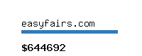 easyfairs.com Website value calculator