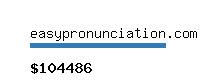 easypronunciation.com Website value calculator