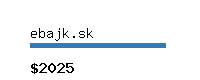 ebajk.sk Website value calculator