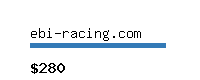 ebi-racing.com Website value calculator