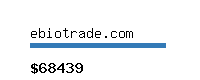 ebiotrade.com Website value calculator