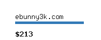 ebunny3k.com Website value calculator