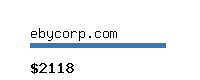 ebycorp.com Website value calculator