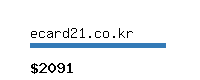 ecard21.co.kr Website value calculator