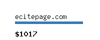 ecitepage.com Website value calculator