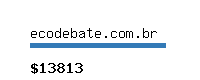 ecodebate.com.br Website value calculator