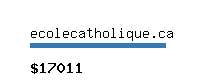 ecolecatholique.ca Website value calculator