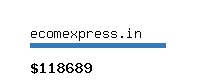 ecomexpress.in Website value calculator