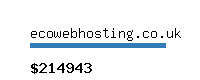 ecowebhosting.co.uk Website value calculator