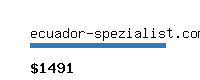 ecuador-spezialist.com Website value calculator