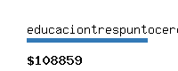 educaciontrespuntocero.com Website value calculator