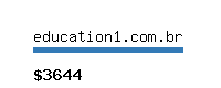 education1.com.br Website value calculator