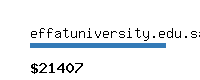 effatuniversity.edu.sa Website value calculator