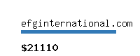 efginternational.com Website value calculator