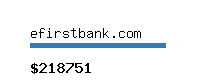 efirstbank.com Website value calculator