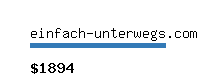 einfach-unterwegs.com Website value calculator