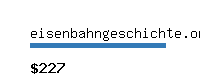 eisenbahngeschichte.org Website value calculator