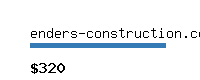 enders-construction.com Website value calculator