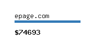 epage.com Website value calculator