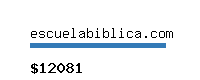 escuelabiblica.com Website value calculator