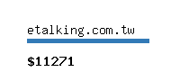 etalking.com.tw Website value calculator