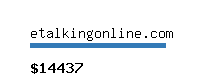 etalkingonline.com Website value calculator
