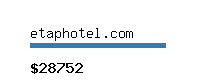 etaphotel.com Website value calculator
