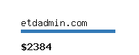etdadmin.com Website value calculator