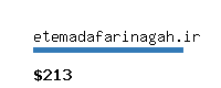 etemadafarinagah.ir Website value calculator