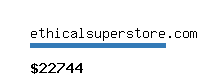 ethicalsuperstore.com Website value calculator