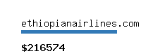 ethiopianairlines.com Website value calculator