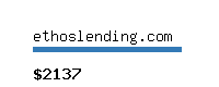 ethoslending.com Website value calculator