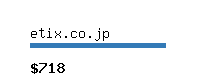 etix.co.jp Website value calculator
