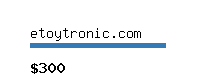 etoytronic.com Website value calculator