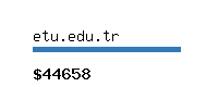 etu.edu.tr Website value calculator