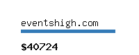 eventshigh.com Website value calculator